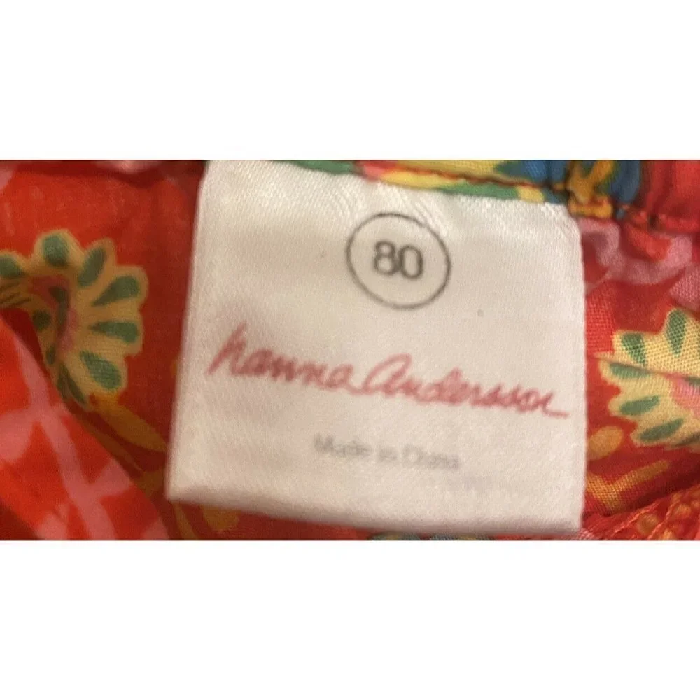 80‎ Hanna Andersson Sz 2 Girl’s Pink Orange Cotton Pillowcase Dress